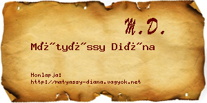 Mátyássy Diána névjegykártya